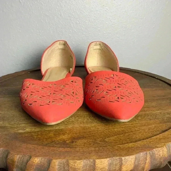 Madden Girl Shoes - Madden Girl - Red Orange Flats